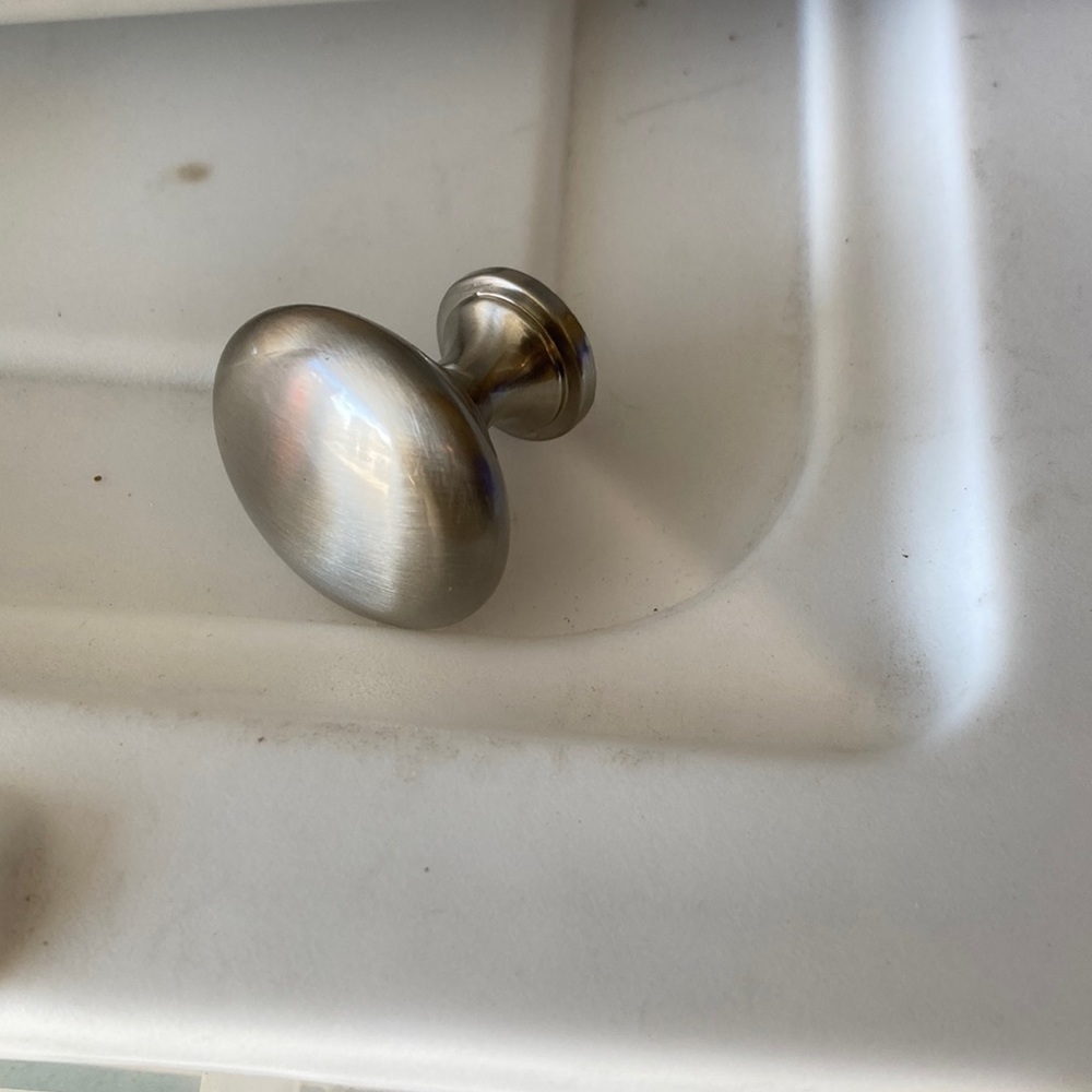 Brushed nickel cabinet knobs brand new never used